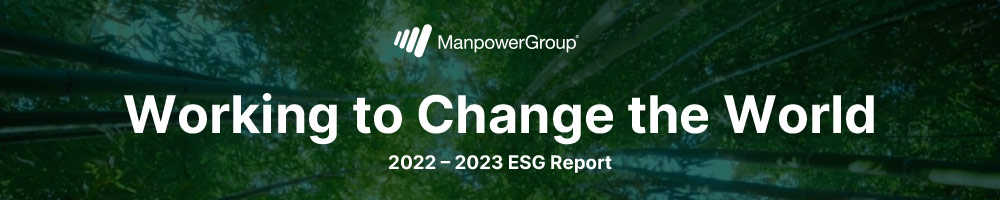 ManpowerGroup ESG Report 2022-2023: Working to Change the World